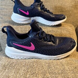 Nike Renew Rival Navy and Pink Sneakers Size 8